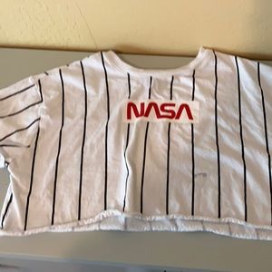 A cropped nasa tee shirt. Worn 2 times.
